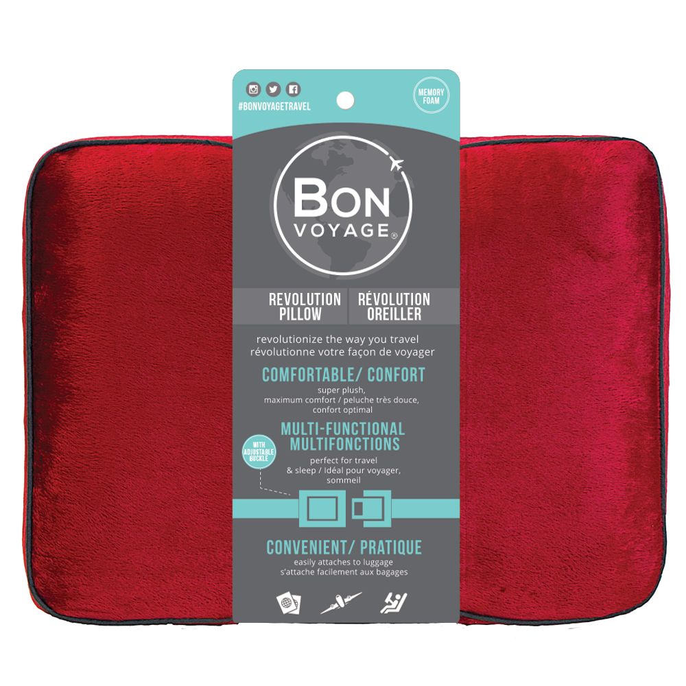 Bon Voyage Memory Foam Square Pillow