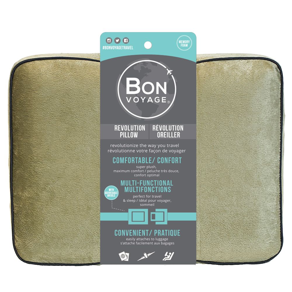 Bon Voyage Memory Foam Square Pillow