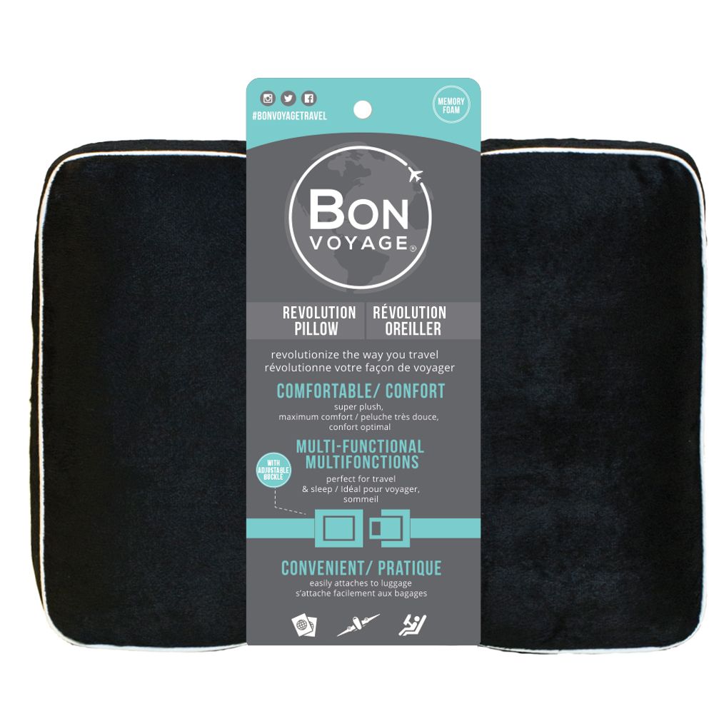 Bon Voyage Memory Foam Square Pillow