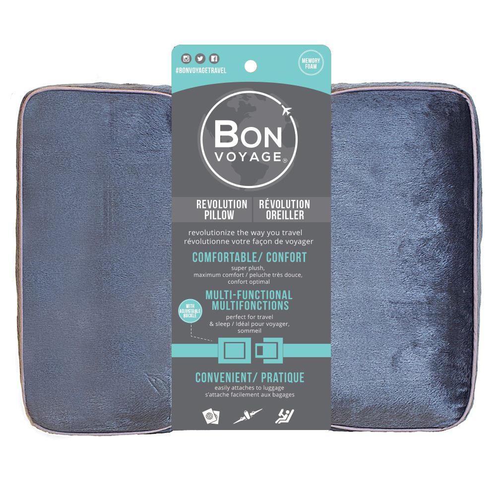 Bon Voyage Memory Foam Square Pillow