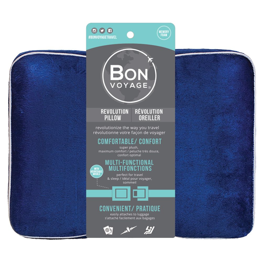 Bon Voyage Memory Foam Square Pillow