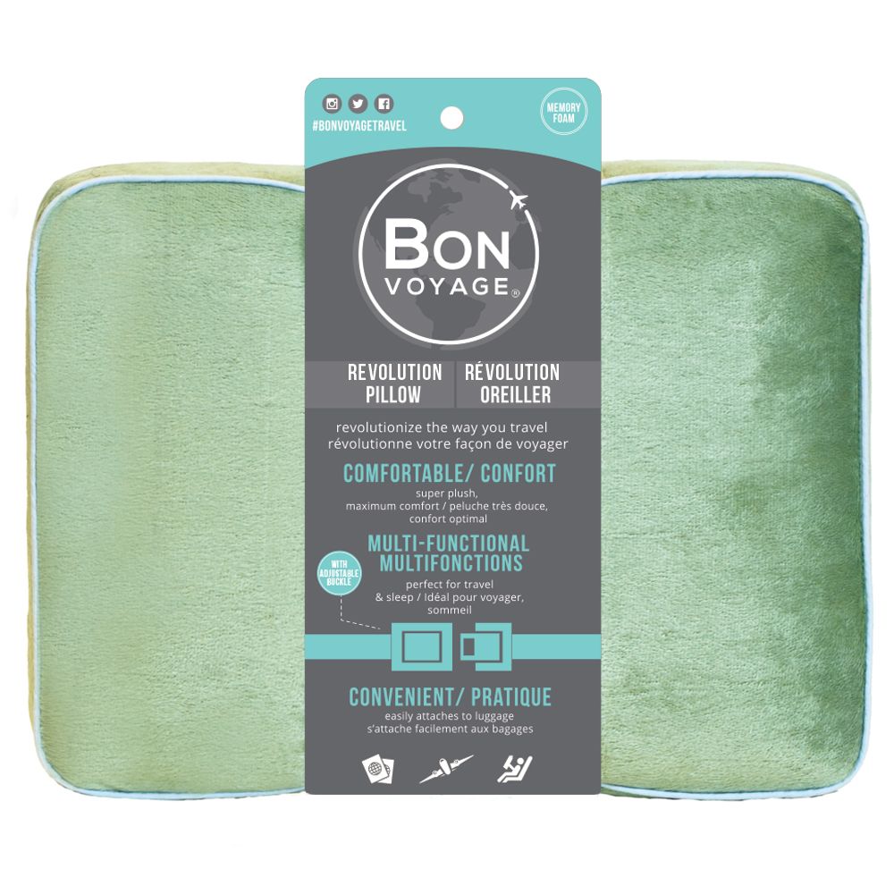 Bon Voyage Memory Foam Square Pillow
